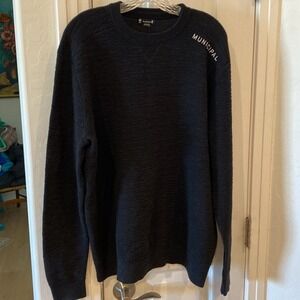 Smartwool Men's Medium Brookline Crew Sweater Black Municipal Golf Wool Shirt